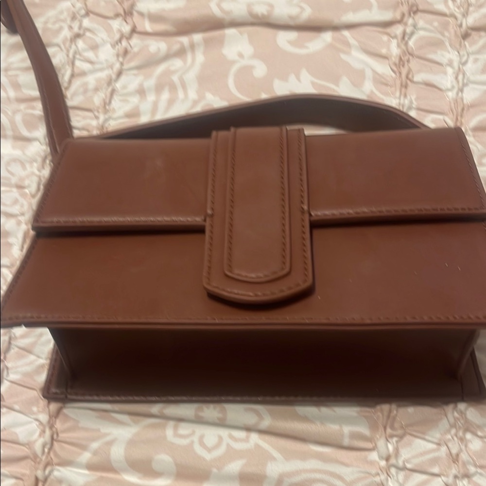 Part of Rachel Zoe - Sophisticated Brown Crossbody Bag with Architectural Design